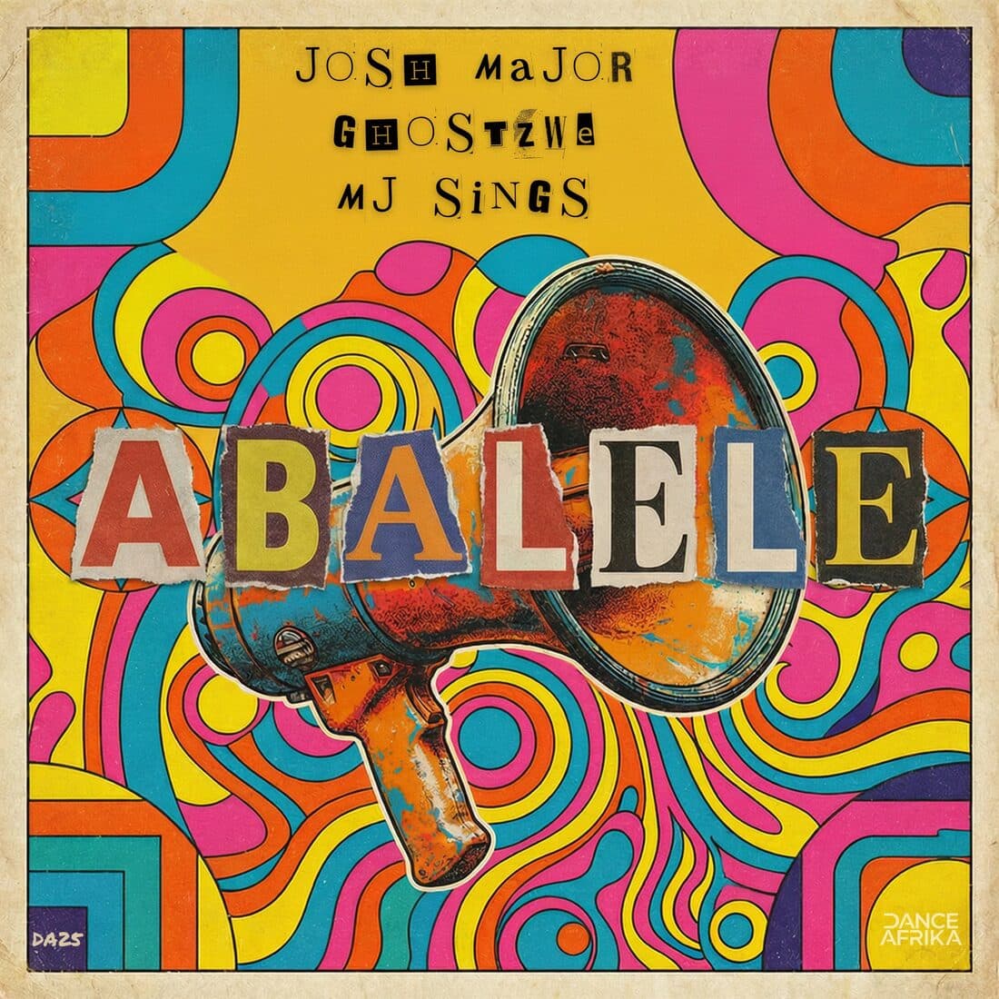 Abalele cover: a megaphone on a psychedelic swirl